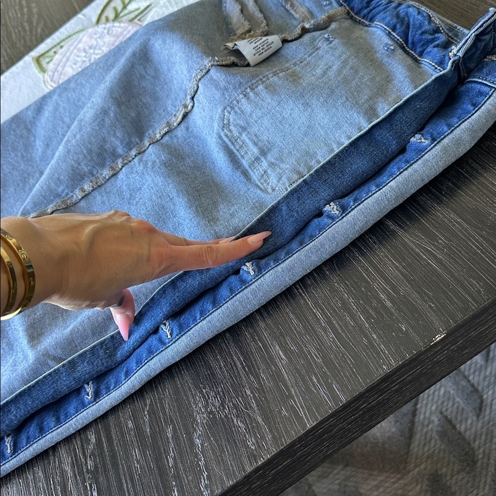 Bagatelle Collection Button Front A-Line Midi Length Denim Jean Skirt, Size 8 - Picture 13 of 13